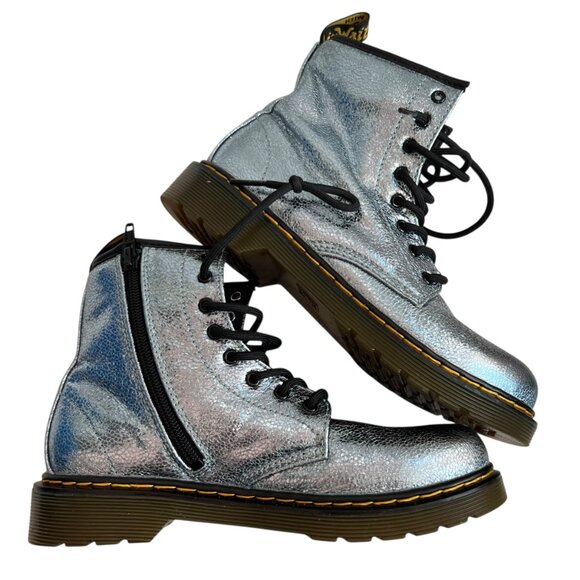 Dr Martens boots juniors crinkle metallic - Picture 7 of 9